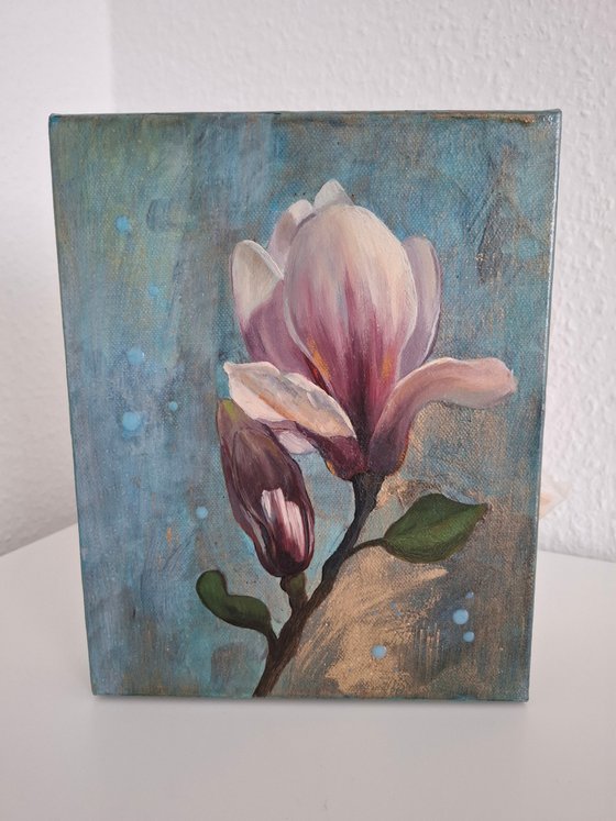 Painting on canvas "Magnolia"