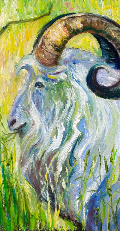 Blue Goat by Liudmila Pisliakova