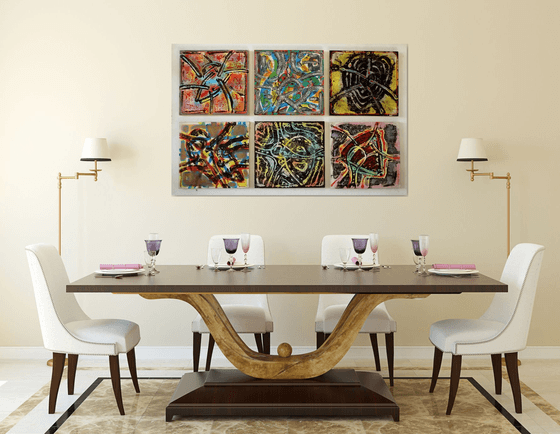 Abstract (six hearts)-VII