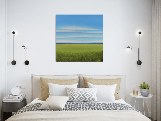 Verdant Field - Blue Sky Landscape