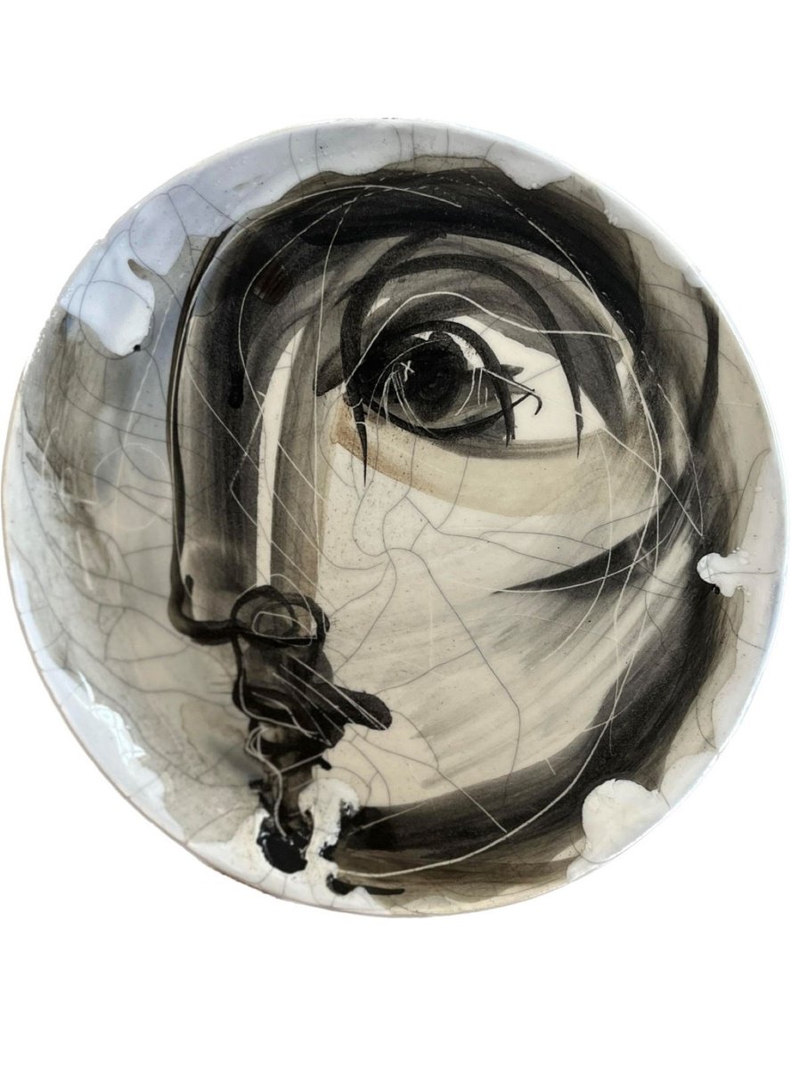 Expressive Abstract Clay Sculpture By Eduard Belsky, 10 X 10, Sight, Original Artwork