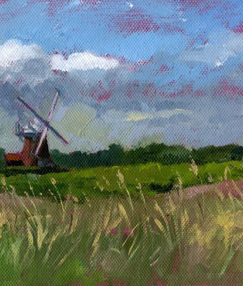 Cley Windmill, Norfolk - SOLD by Carole Griffin RBA (Royal Society of British Artists)