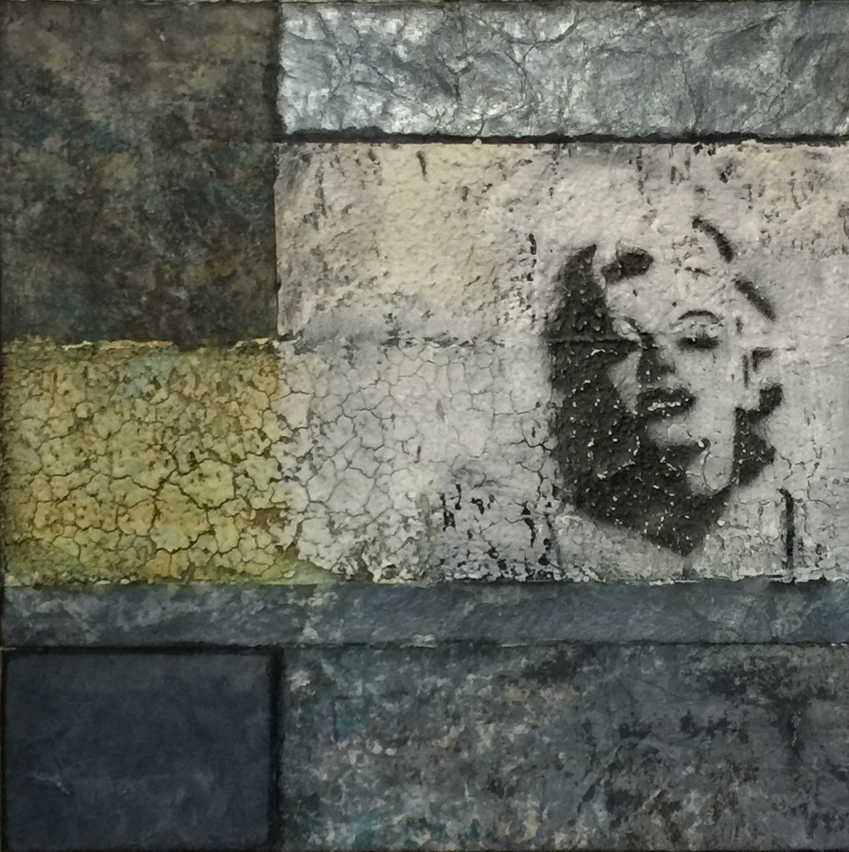 Abstract Acrylic Painting By Irene Gartner, 16 X 16, Mayakoba Marilyn, Original Artwork