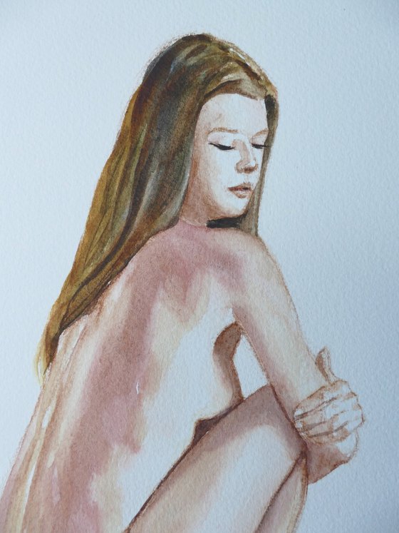 Seated female nude