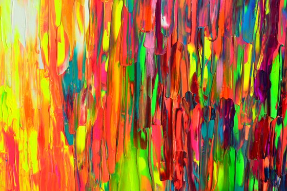 63x31.5'' Large Ready to Hang Abstract Painting - XXXL Huge Colourful Modern Abstract Big Painting, Large Colorful Painting - Ready to Hang, Hotel and Restaurant Wall Decoration, Happy Gypsy Dance