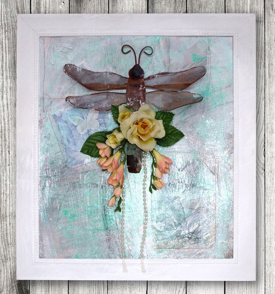 Dragonfly - Mixed Media by Kathy Morton Stanion