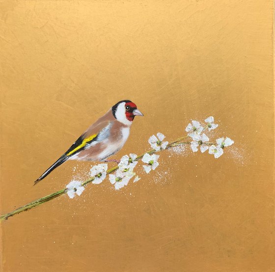 Goldfinch on Gold