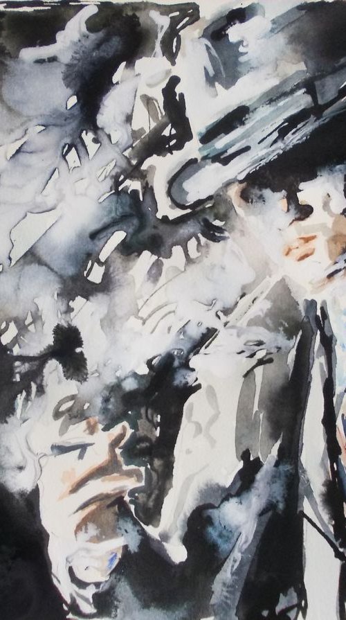 Mr. Clark- Original man watercolor painting by Antigoni Tziora