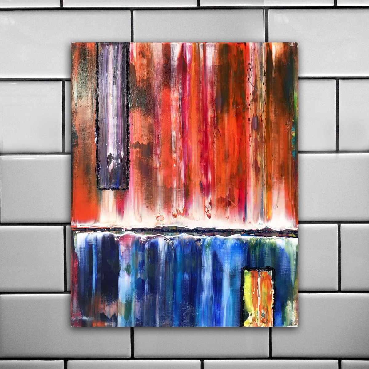 Expressive Abstract Oil Painting By Preston M. Smith (Pms), 16 X 20", "I Hope Our Paths Will Cross", Original Artwork