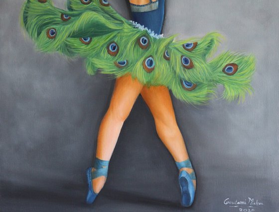 Ballet dancer -Ballerina Oil Painting
