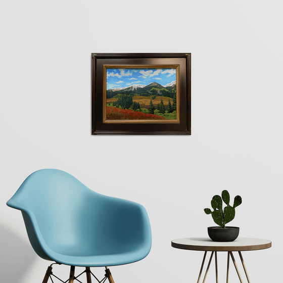 Colorado Landscape with Beautiful Flowers