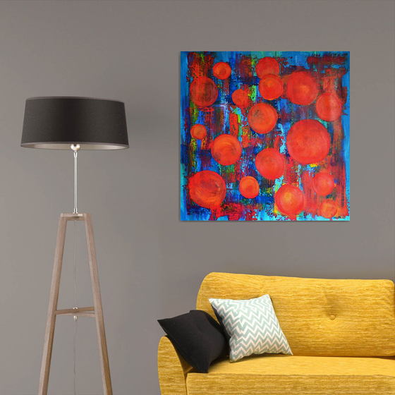 Abstract poppies