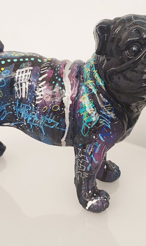 Bouledogue bleu nuit by ÂME SAUVAGE