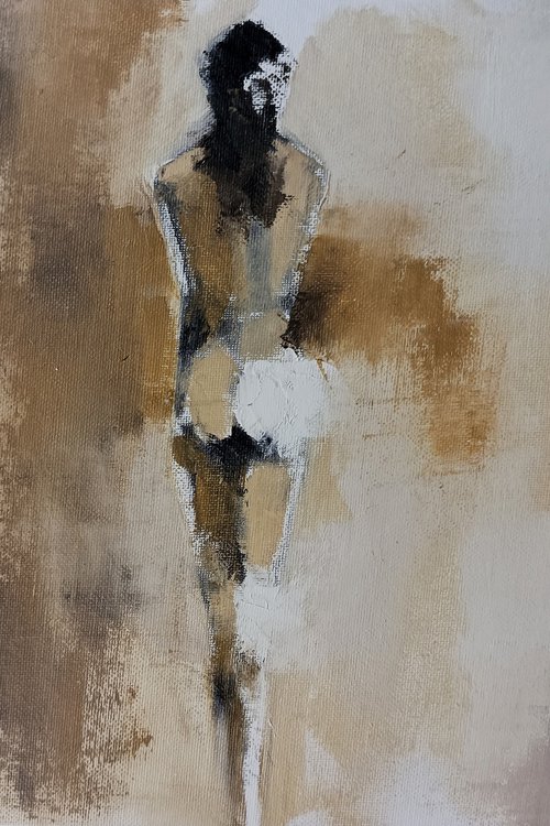 Beauty of woman Abstract and figurative art. Oil on canvas. by Marinko Šaric