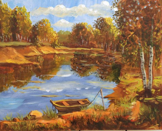 Landscape with a boat