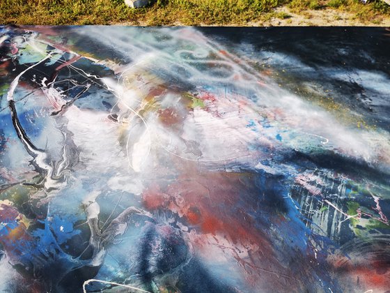 Gigantic size xxl painting 500 x 250 cm Fantastic That beauty of changing mindscape dreamscape master O Kloska