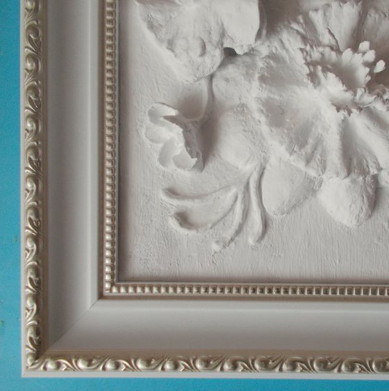 sculptural wall art "Small white No. 3"