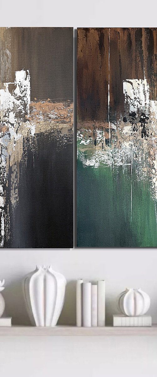 Earthbound Reflections. Neutral Green set by Tatiana Malinovscaia