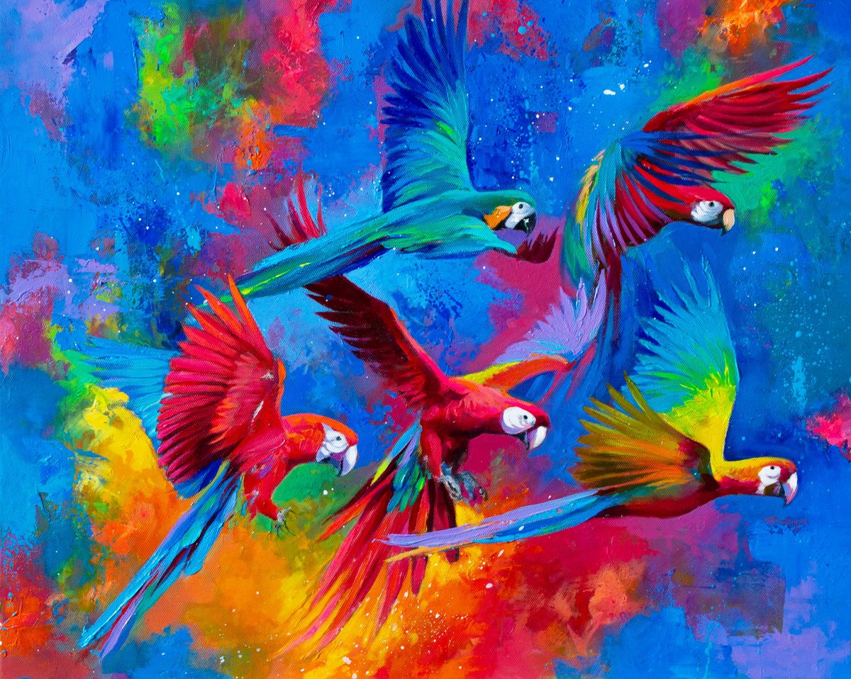 Flying Parrots. by Kolodyazhniy Sergey