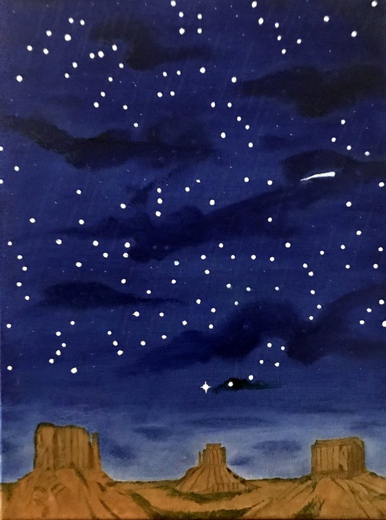 MONUMENT VALLEY AT NIGHT