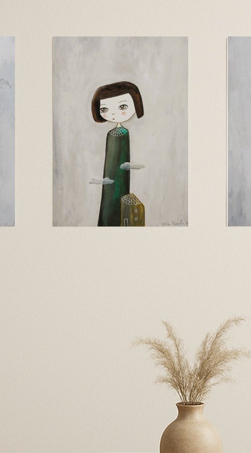 Giant little girls, set of 3 by Silvia Beneforti