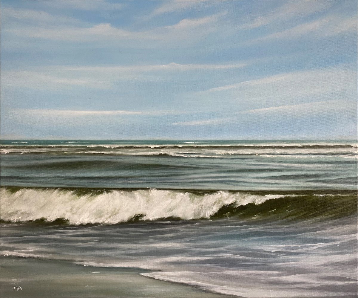 Expressive Oil Painting , The Edge Of Return By Mullo Art, 26 X 21, Artwork For Sale On Artfinder