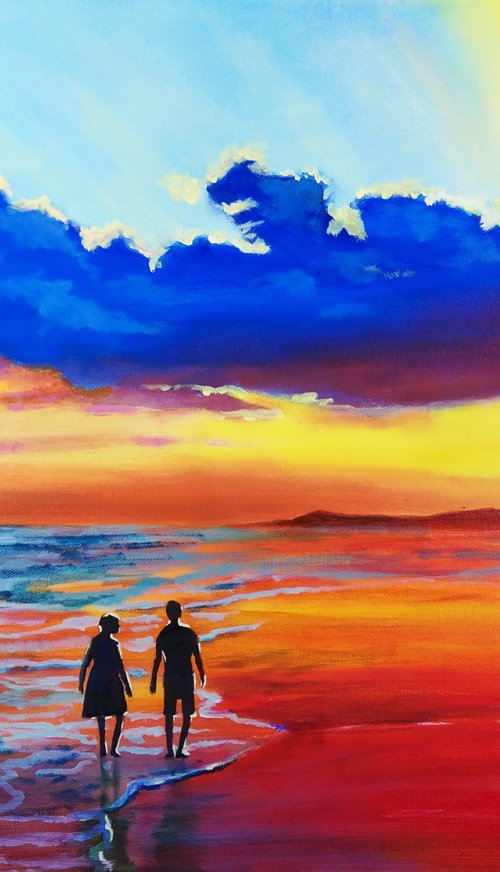 Together at the sunset by Gordon Bruce