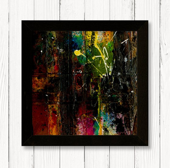 Collage Poetry 8 - Framed Mixed Media Abstract Art by Kathy Morton Stanion