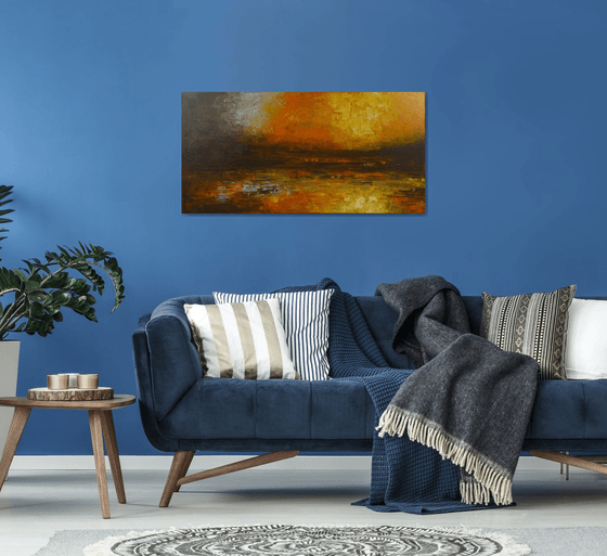 Devoted Shore  (Large Seascape, 120x60cm)