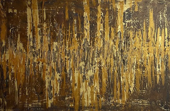 Greengold on brown 60x90