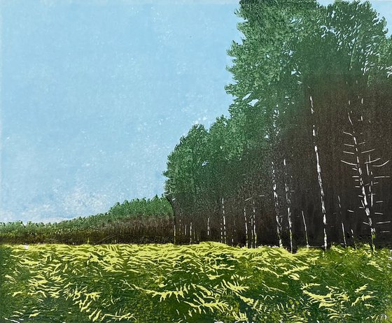 Forest Linocut Print