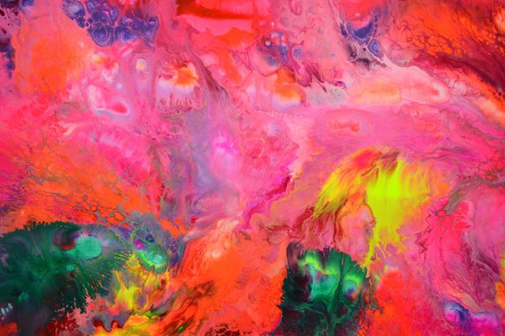 Stealing the Dream - 150x60 cm - Big Painting XXXL - Large Abstract, Supersized Painting - Ready to Hang, Hotel Wall Decor