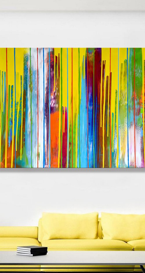 Depths of Emotion - Large abstract art – Expressions of energy and light. by Julijana Ravbar