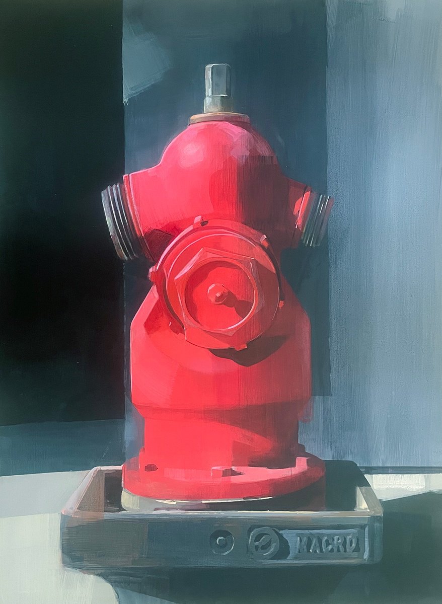  Fire Hydrant By Andrew Morris, 18 X 24, Artwork For Sale On Artfinder
