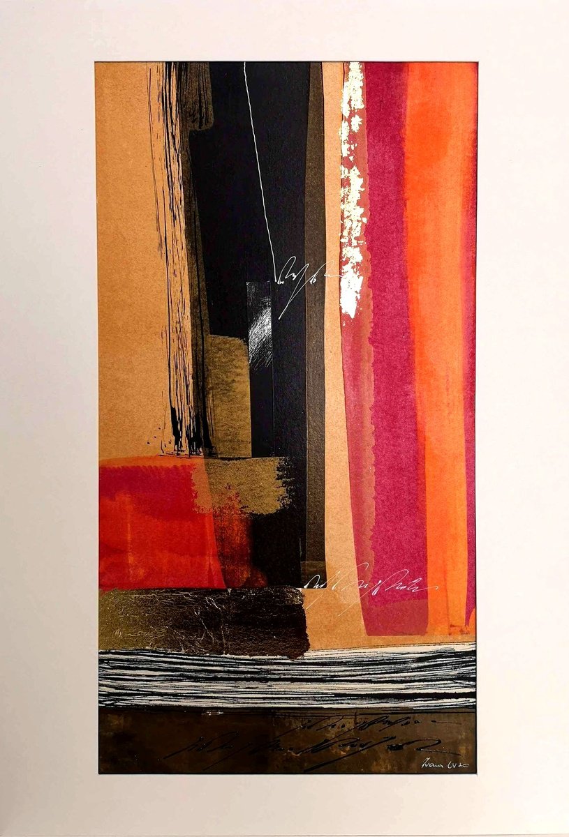 Abstract Painting By Ivana Urso, 20 X 28, Filaments Ii, Original Artwork