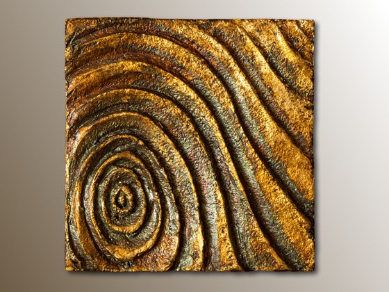 Woodcuts #6 | Group of 6 Textured Wood Wall Sculptures