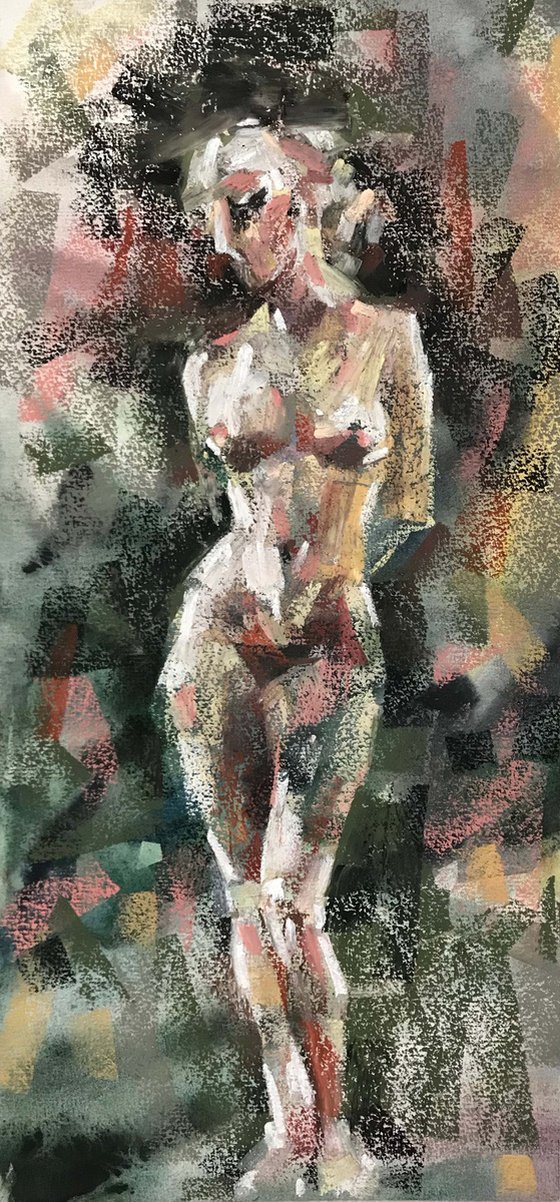 Nude. gift, original drawing, one of a kind.