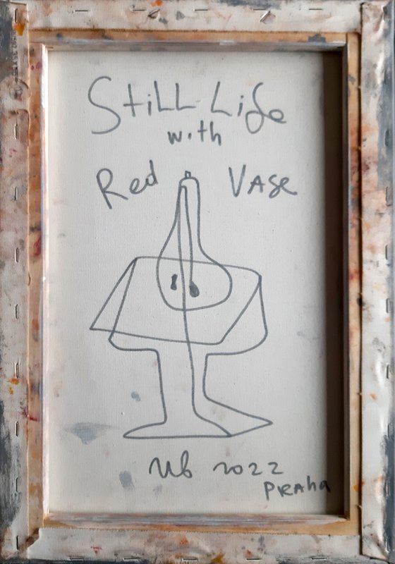 Still Life with Red Vase