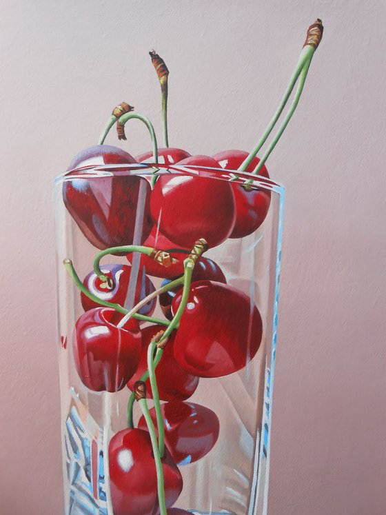 Still Life with Cherries in a Glass