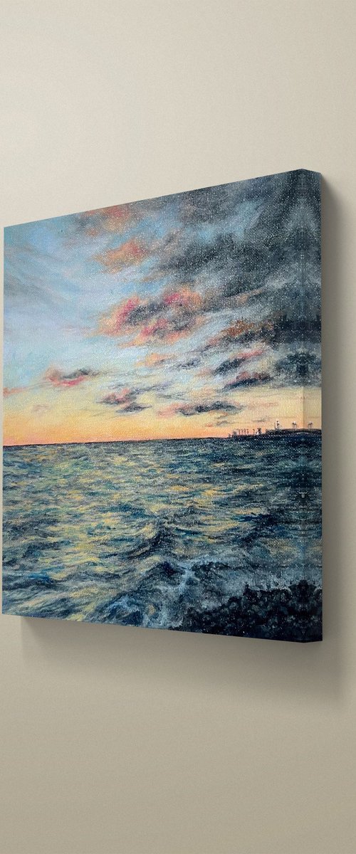 Sunset Over the Sea by Valentina Ash