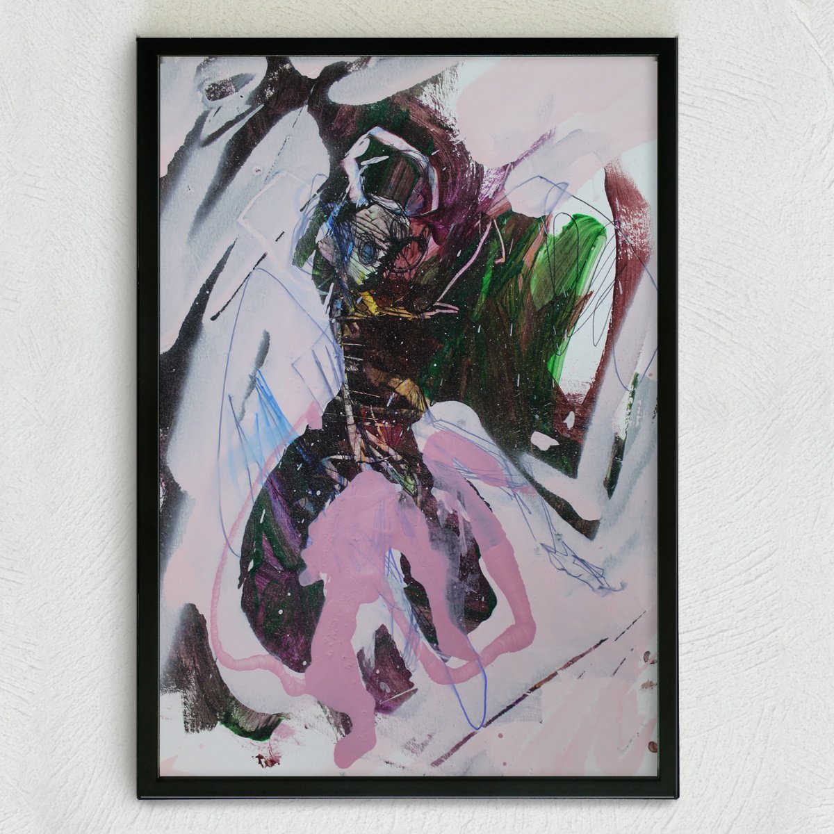 Expressive Animal Acrylic Painting By Milos Hronec, 8 X 12", Animal Bones 26, Original Artwork