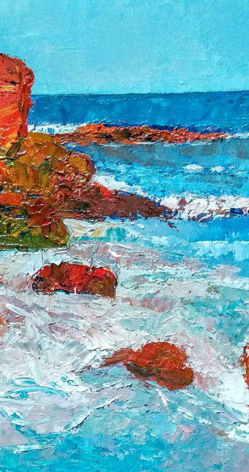 Watching the Ocean, seascape by Padmaja Madhu