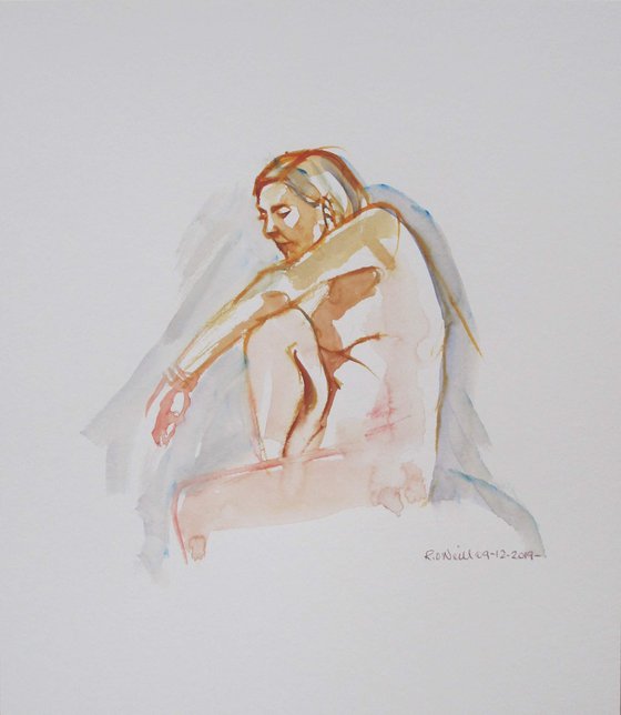 Seated female nude