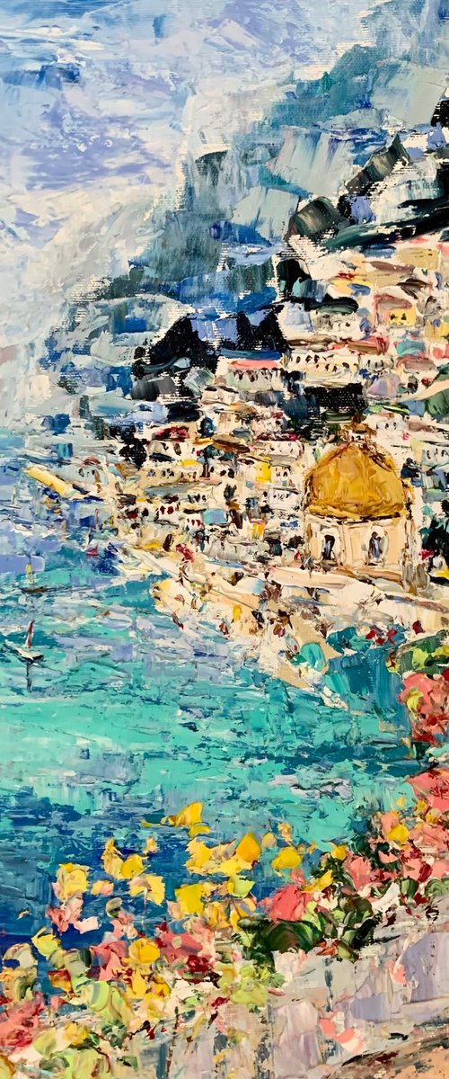 Positano landscape. Italy by Vilma Gataveckienė