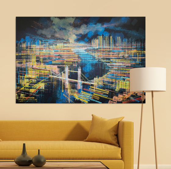 London Lit Bright! - Large Painting