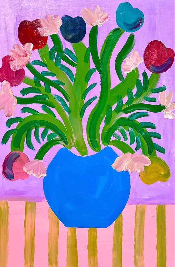 Tulips and petunias