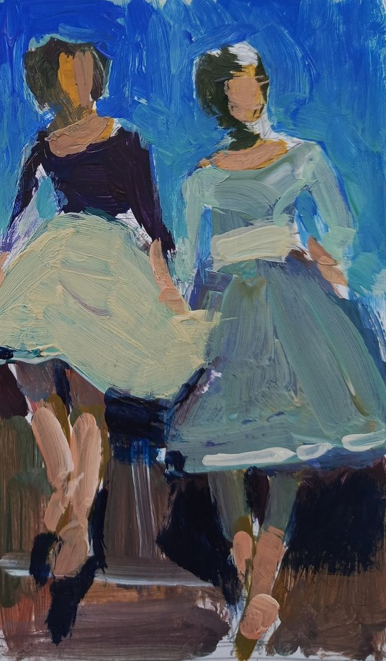 Oil sketch for the 1960s pic