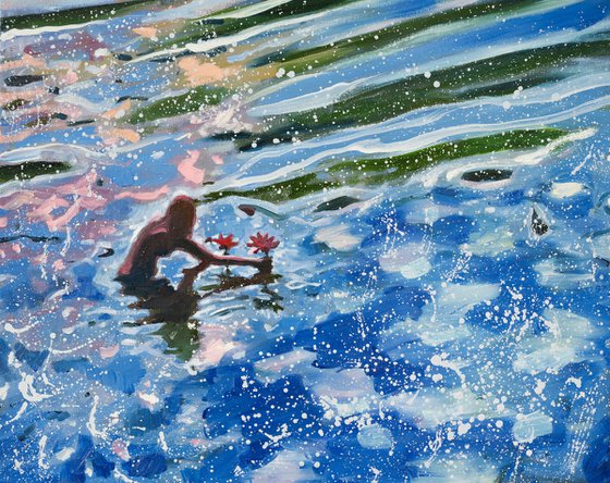 Reflection, Water, Lillies