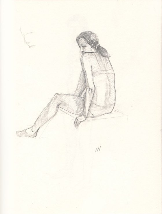 Sketch of Human body. Woman.80