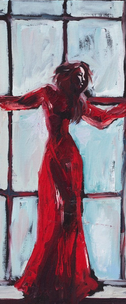 Lady in red by Alfia Koral